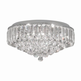 Oaks Lienz 8 Light Chrome Pendant Ceiling Light soft glow ceiling light