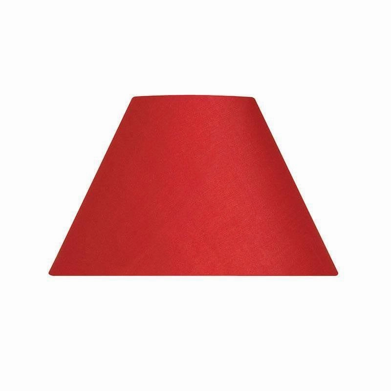 Oaks Lighting 10" Cotton Coolies Red Lamp Shade decorative indoor light