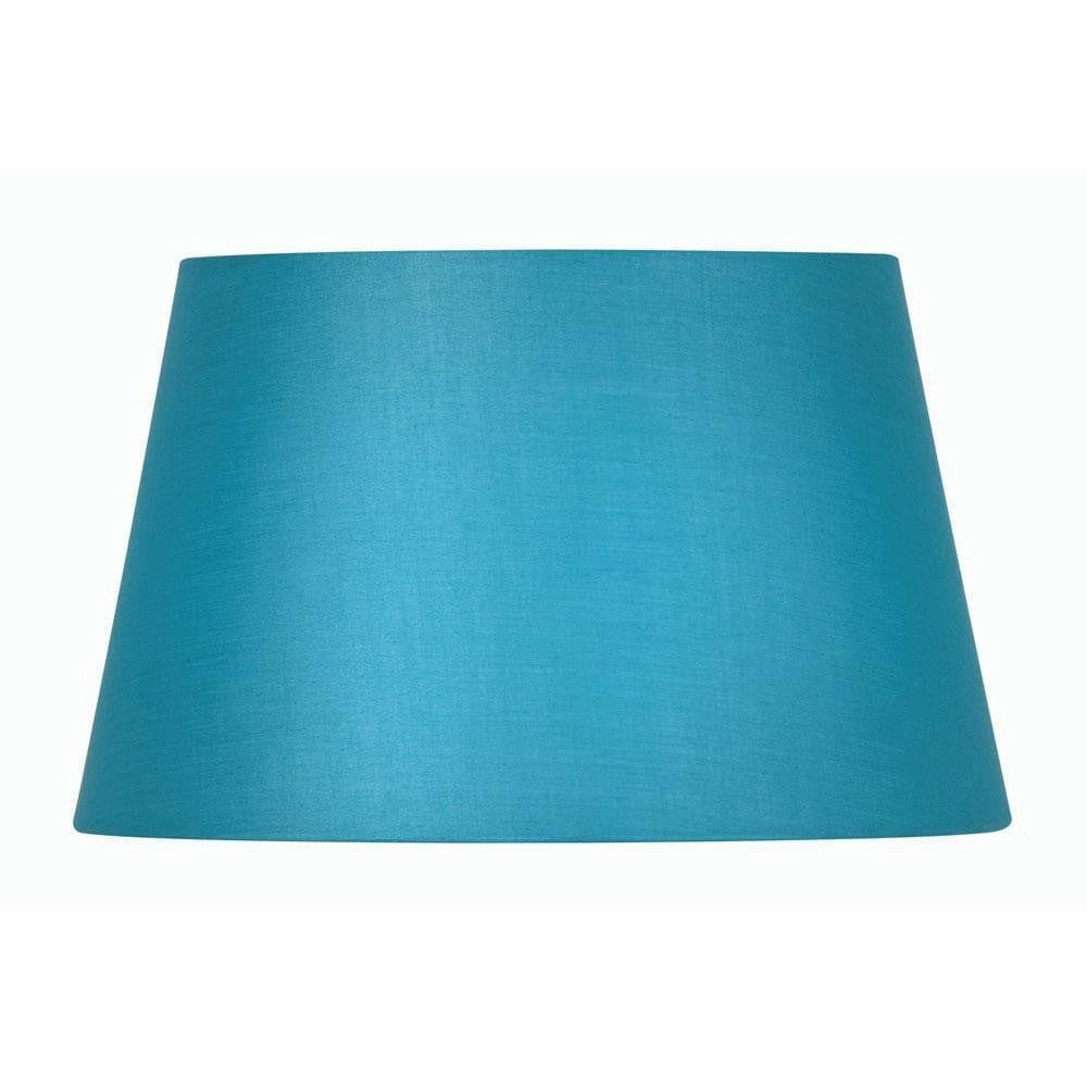 Oaks Lighting 12" Cotton Drum Blue Lamp Shade decorative indoor light