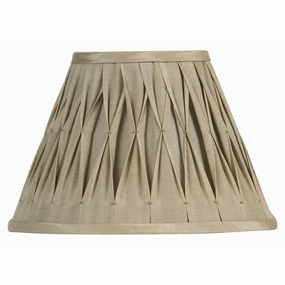 Oaks Lighting 12" Pinched Pleat Sand Faux Silk Lamp Shade decorative indoor light
