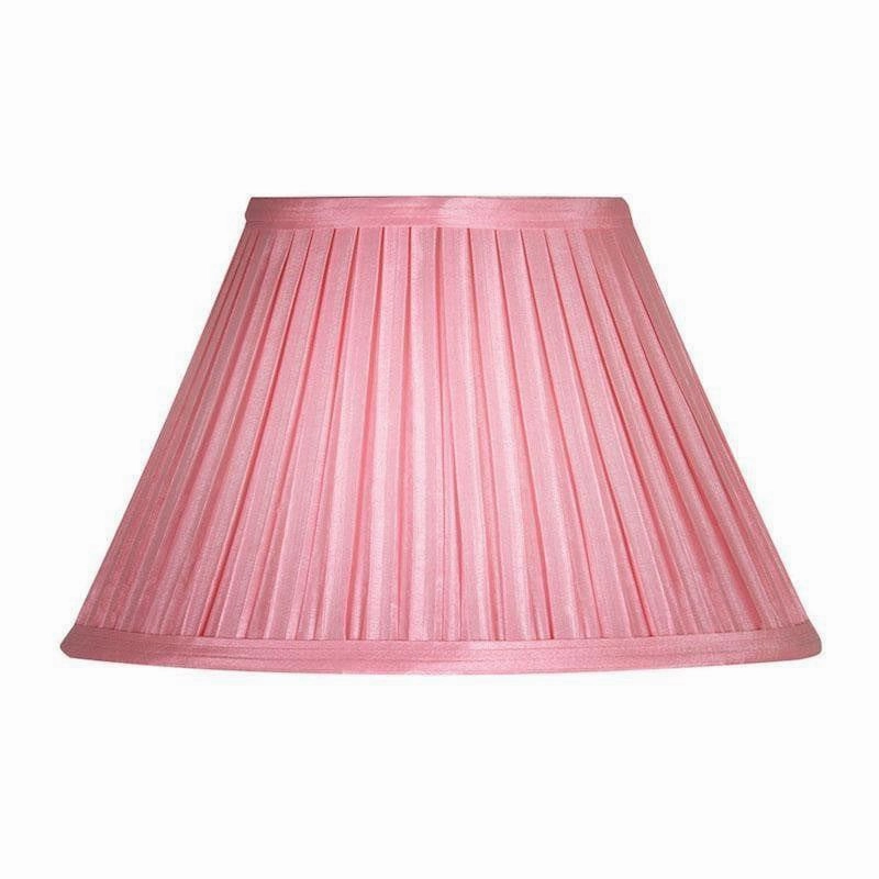 Oaks Lighting 14" Box Pleat Small Pale Pink Lamp Shade decorative indoor light
