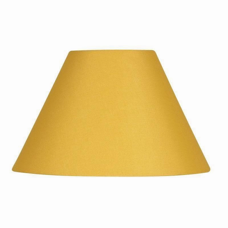 Oaks Lighting 14" Cotton Coolies Mustard Lamp Shade decorative indoor light