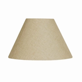 Oaks Lighting 14" Linen Coolies Walnut Lamp Shade decorative indoor light