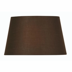 Oaks Lighting 8" Cotton Drum Chocolate Lamp Shade decorative indoor light