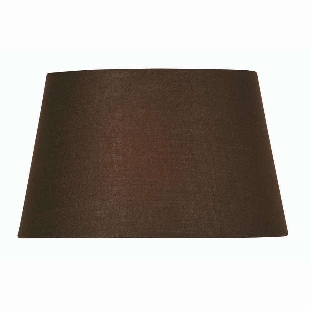 Oaks Lighting 8" Cotton Drum Chocolate Lamp Shade decorative indoor light