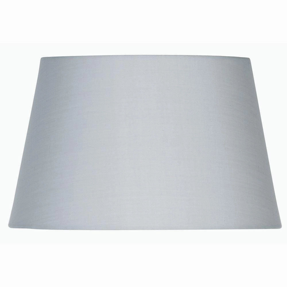 Oaks Lighting 8" Cotton Drum Soft Grey Lamp Shade decorative indoor light