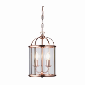 Oaks Lighting Fern 2 Light Copper Ceiling Lantern Damaged Box white ceiling lamp