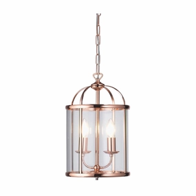 Oaks Lighting Fern 2 Light Copper Ceiling Lantern white ceiling lamp