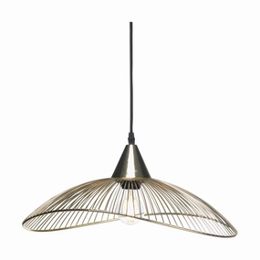 Oaks Lighting Helios Gold Single Ceiling Pendant - 42cm Damaged Box sleek LED ceiling lamp