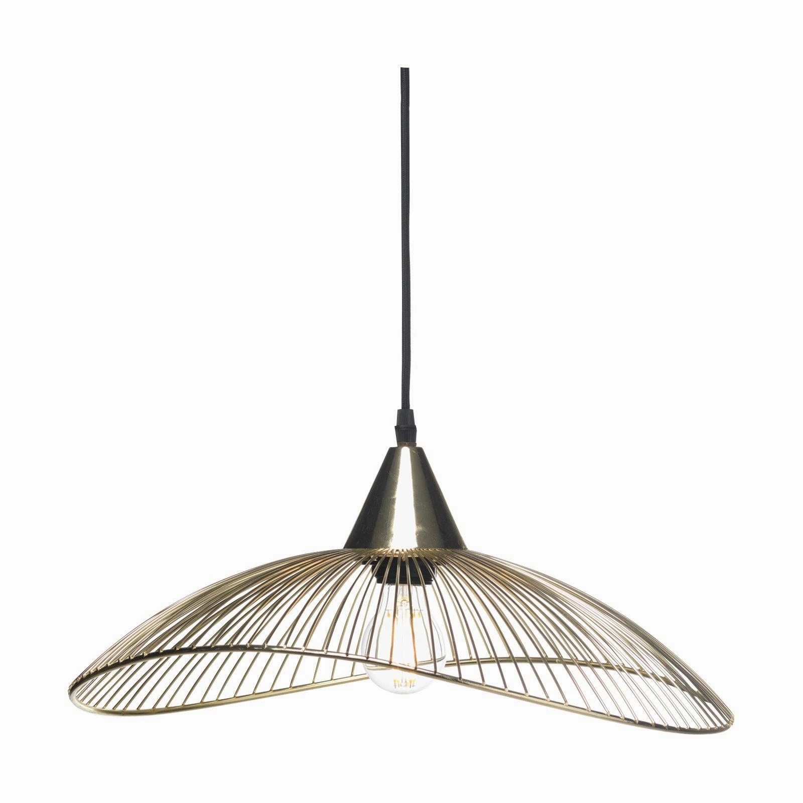 Oaks Lighting Helios Gold Single Ceiling Pendant - 42cm Damaged Box sleek LED ceiling lamp
