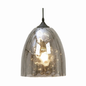 Oaks Lighting Oriata Smoked Glass Ceiling Pendant - 25cm white ceiling lamp