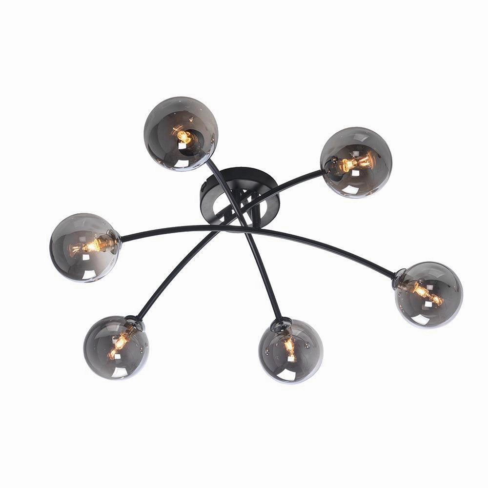 Oaks Marne 6 Light Black Semi-Flush Ceiling Light Damaged Box white ceiling lamp