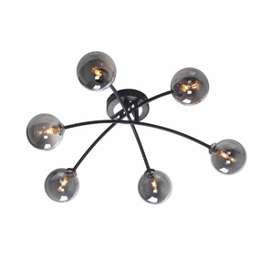 Oaks Marne 6 Light Black Semi-Flush Ceiling Light Damaged Box white ceiling lamp