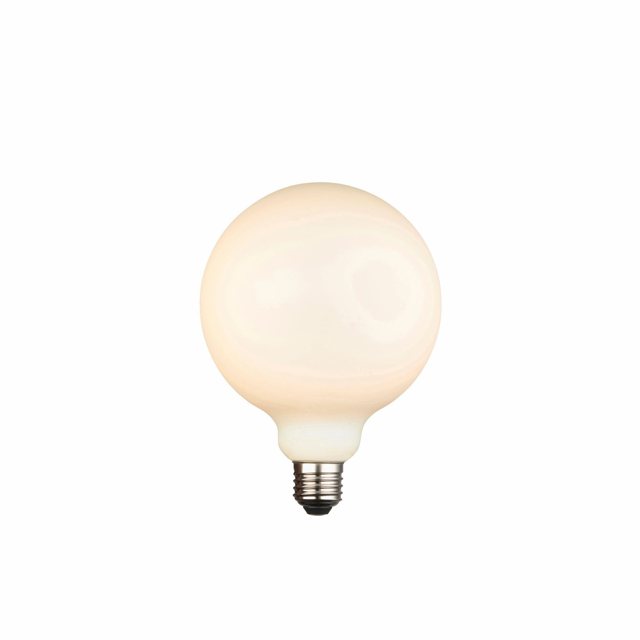 Opaline E27 Opal Glass 12w LED Dimmable Light Bulb - 125mm contemporary ceiling fixture