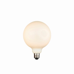 Opaline E27 Opal Glass 12w LED Dimmable Light Bulb - 125mm contemporary ceiling fixture