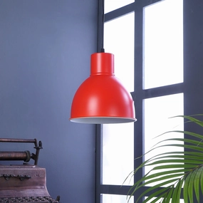 Opi Minimal Pastel Red Metal Single Hanging Light by SS Lightings decorative ceiling fixture