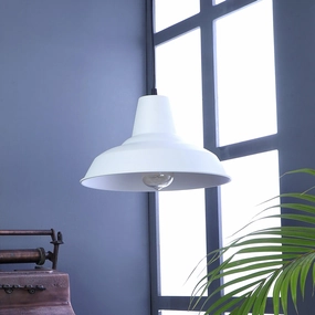 Opi Minimal Pastel White Metal Single Hanging Light by SS Lightings decorative ceiling fixture
