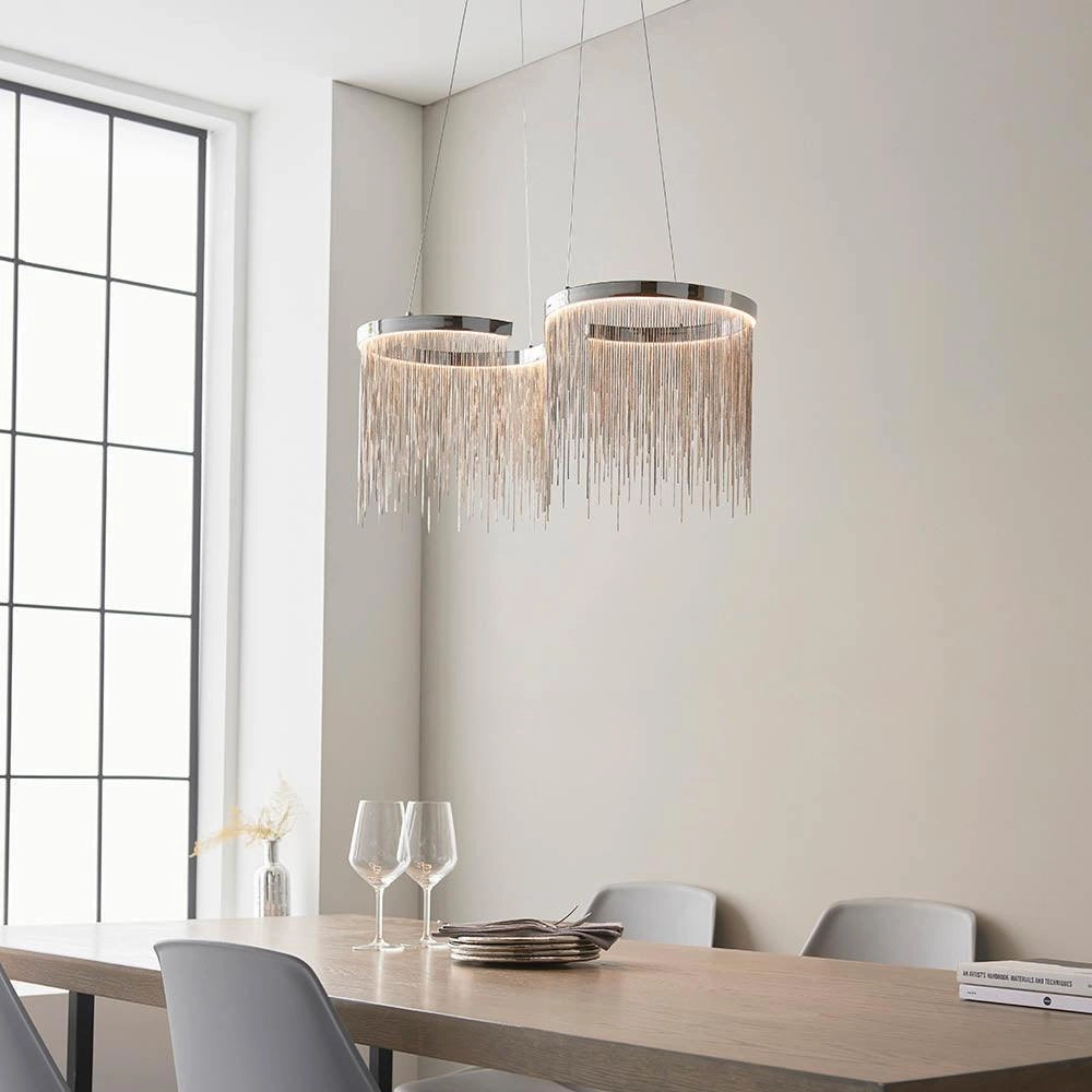 Orphelia 1 Light Chrome Figure Of Eight Ceiling Pendant