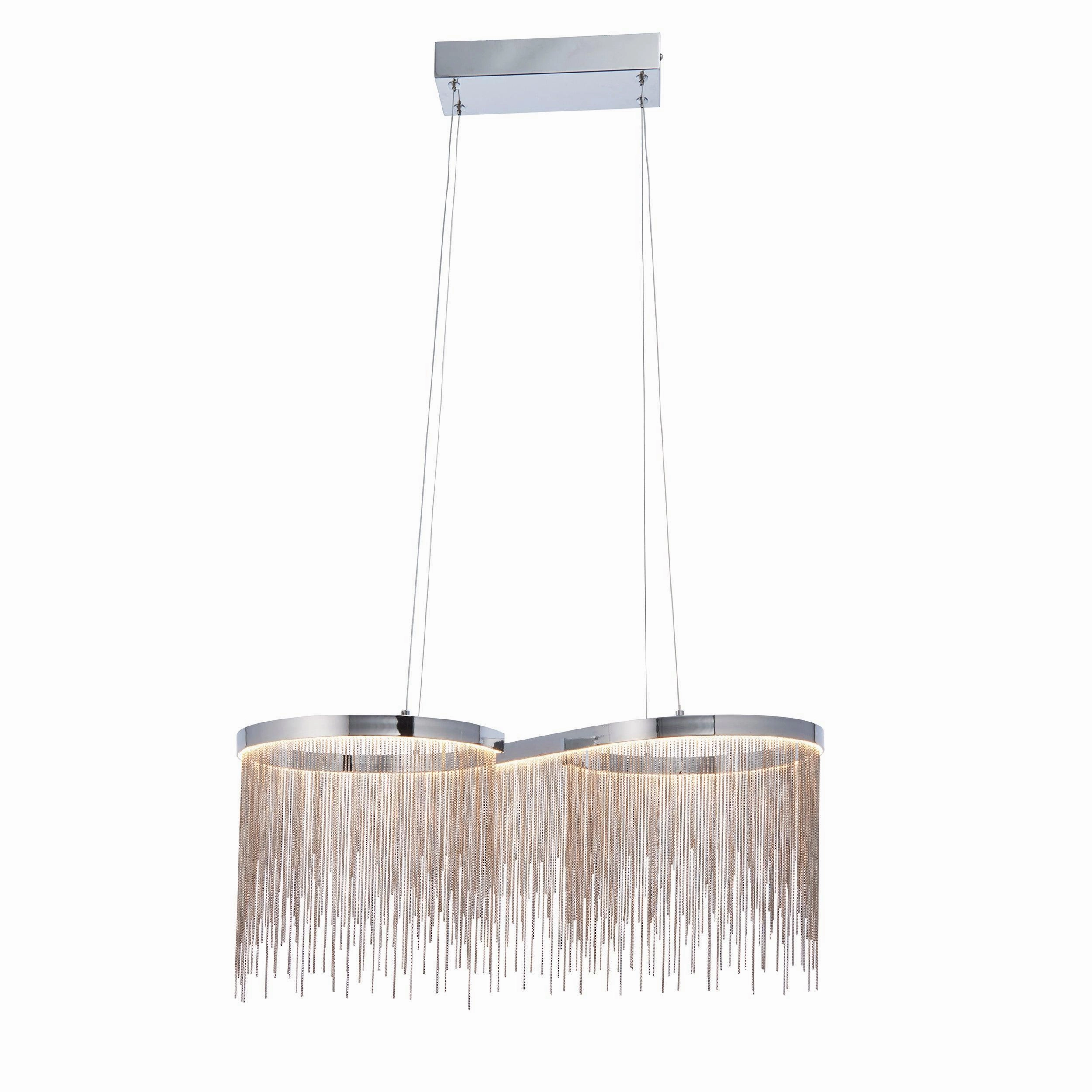 Orphelia 1 Light Chrome Figure Of Eight Ceiling Pendant soft glow ceiling light