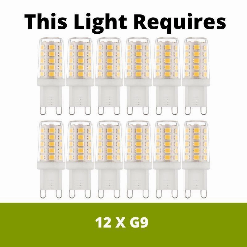 Paloma 12 Light Metallic Cluster Ceiling Pendant