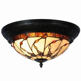 Papillon Flush Tiffany Ceiling Light - Tiffany Lighting Direct recessed ceiling spot lamp