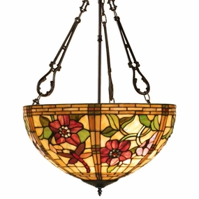 Pavot Medium Inverted Tiffany Ceiling Light (fancy chain) recessed ceiling spot lamp