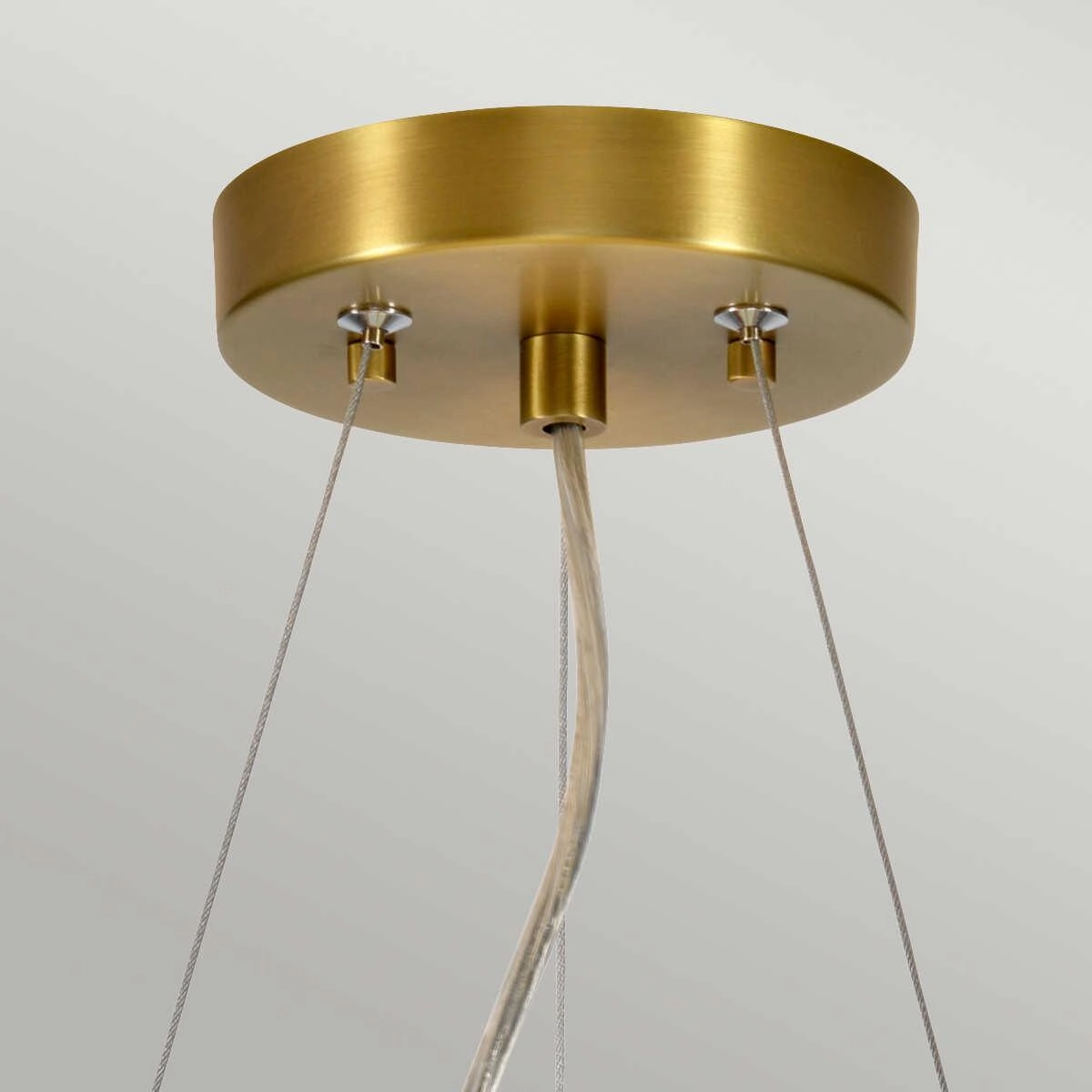 Pearce 14" Pendant with Brass Ceiling Pan Designers Light Box
