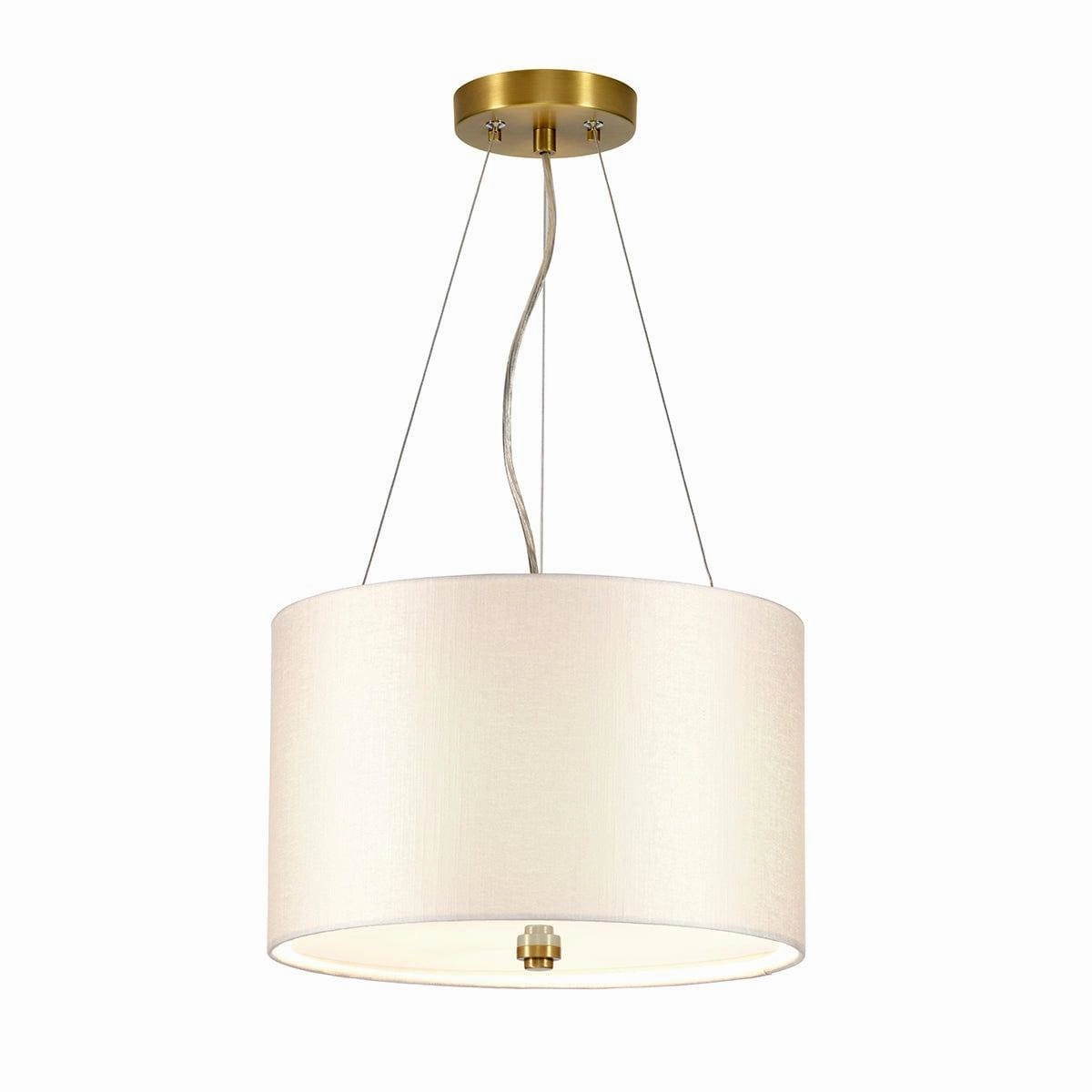 Pearce 14" Pendant with Brass Ceiling Pan Designers Light Box soft glow ceiling light
