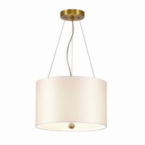 Pearce 14" Pendant with Brass Ceiling Pan Designers Light Box soft glow ceiling light