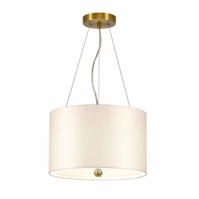 Pearce 14" Pendant with Brass Ceiling Pan Designers Light Box ambient ceiling fixture