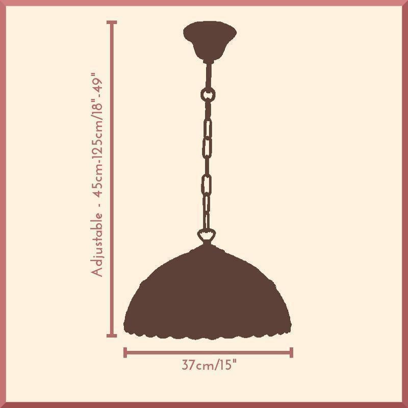 Pearl Tiffany Ceiling Light - Single Bulb Fitting