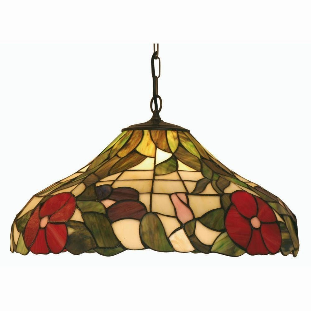 Peonies Large Tiffany Ceiling Light, single bulb fitting - Open Box recessed ceiling spot lamp