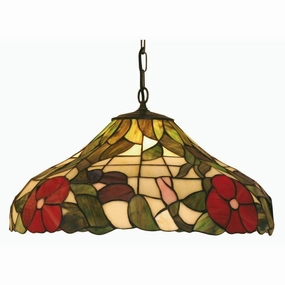 Peonies Large Tiffany Ceiling Light, single bulb fitting - Open Box recessed ceiling spot lamp