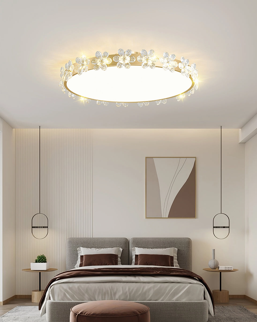 Petal Crystal Ceiling Lamp