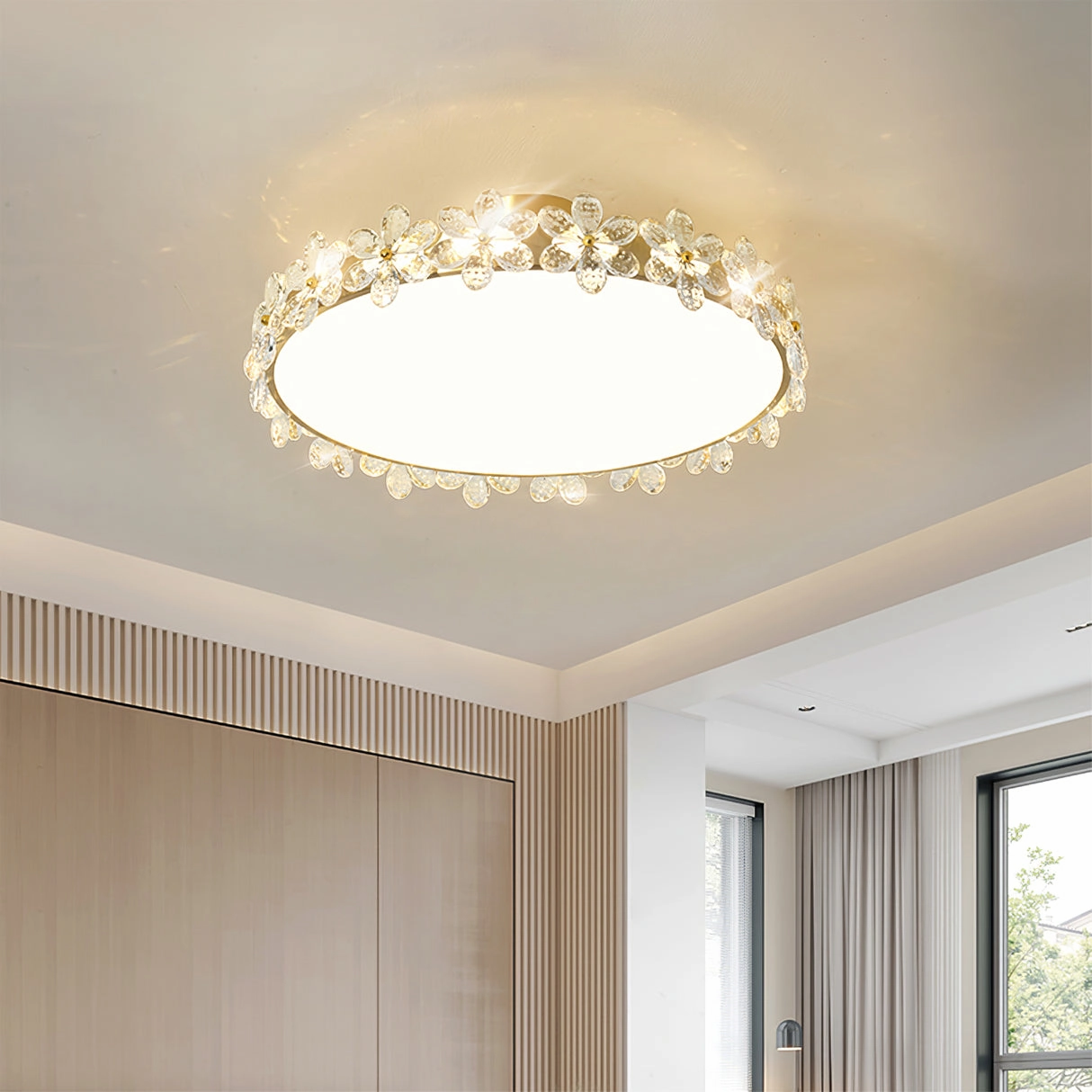 Petal Crystal Ceiling Lamp