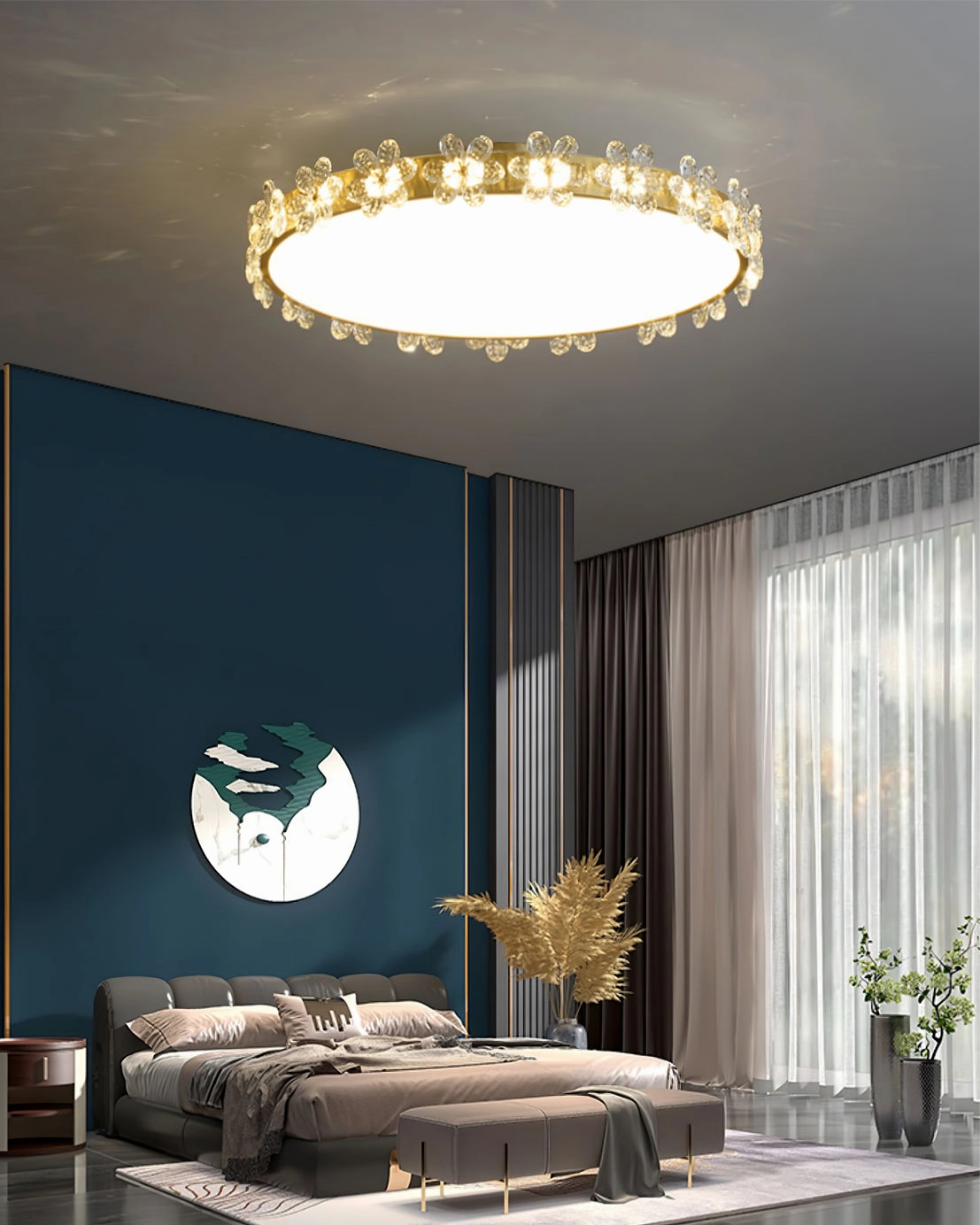 Petal Crystal Ceiling Lamp