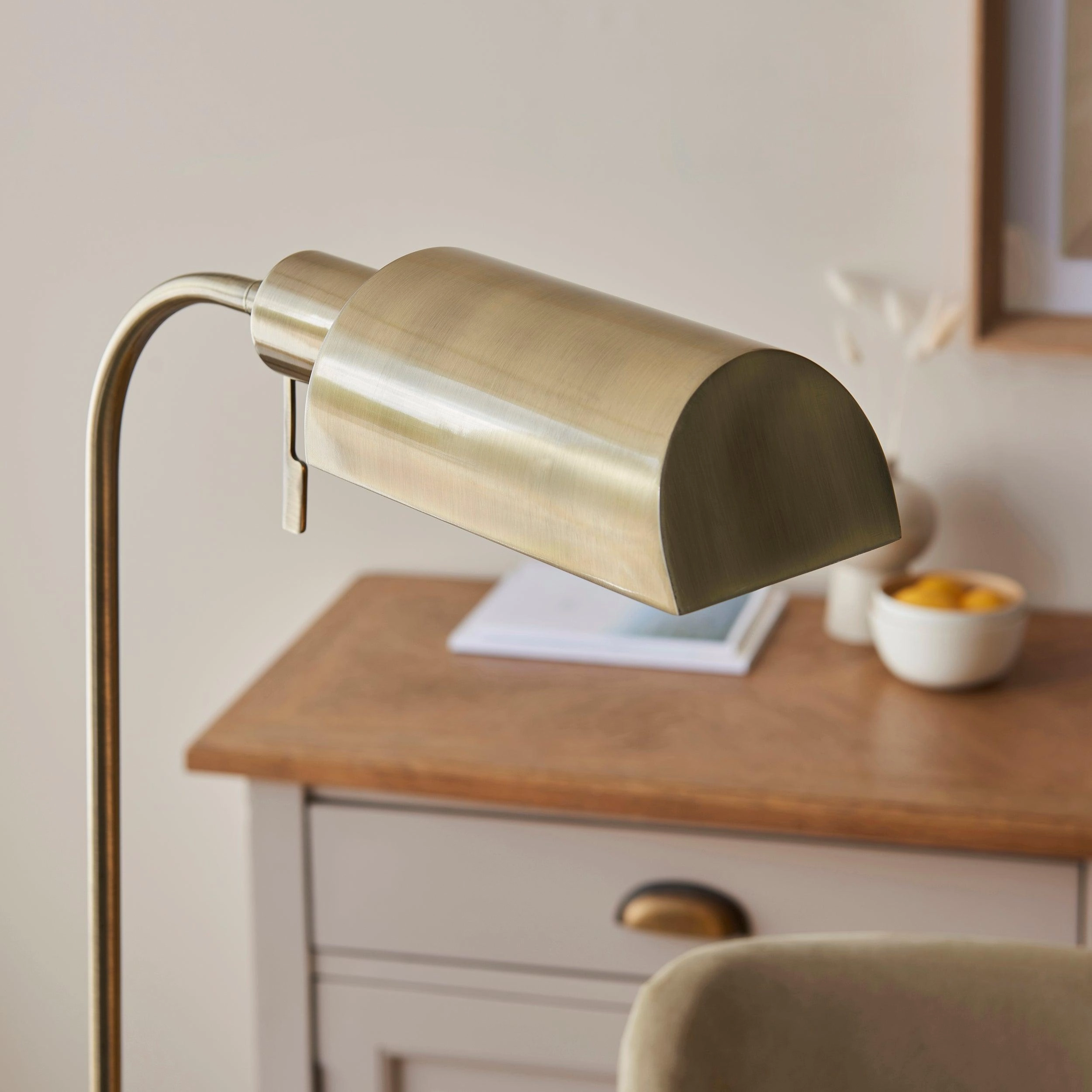 Pharmacy Reader Antique Brass Floor Lamp
