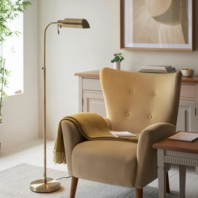 Pharmacy Reader Antique Brass Floor Lamp creative lampshade design