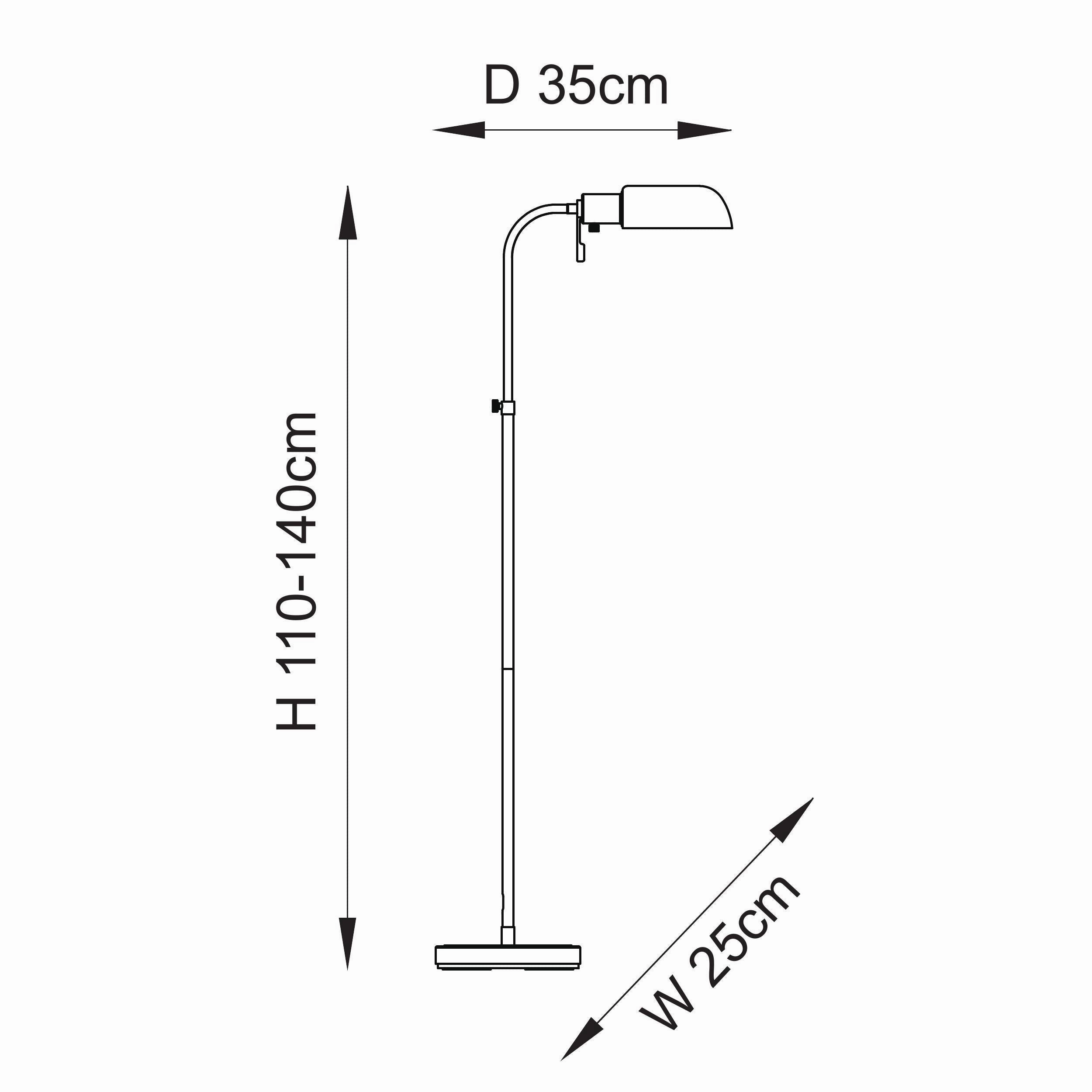 Pharmacy Reader Brass Floor Lamp