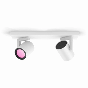 PHILIPS HUE ARGENTA ENKELT 2-SPOT HVID 915005762001 tall arc lamp for living room