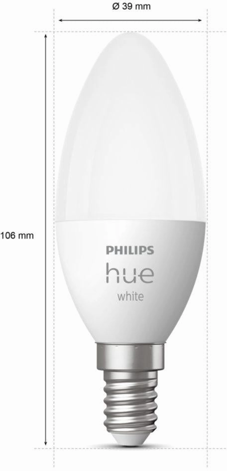 PHILIPS HUE WHITE KERTE E14 2PAK 929003021102