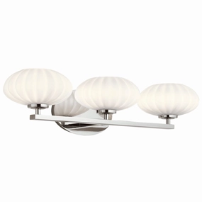 Pim 3 Light Polished Chrome Wall Light vintage desk lamp