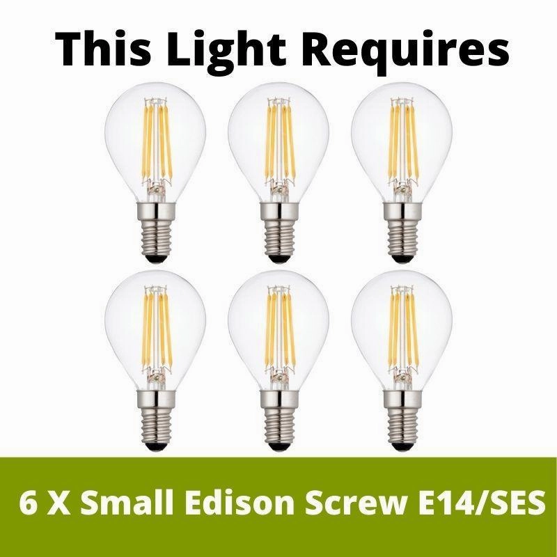 Piper 6 Light Polished Chrome Chandelier or Pendant