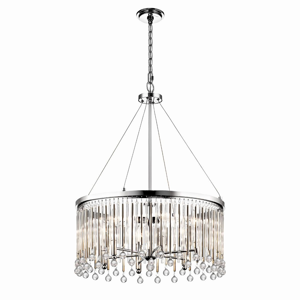Piper 6 Light Polished Chrome Chandelier or Pendant