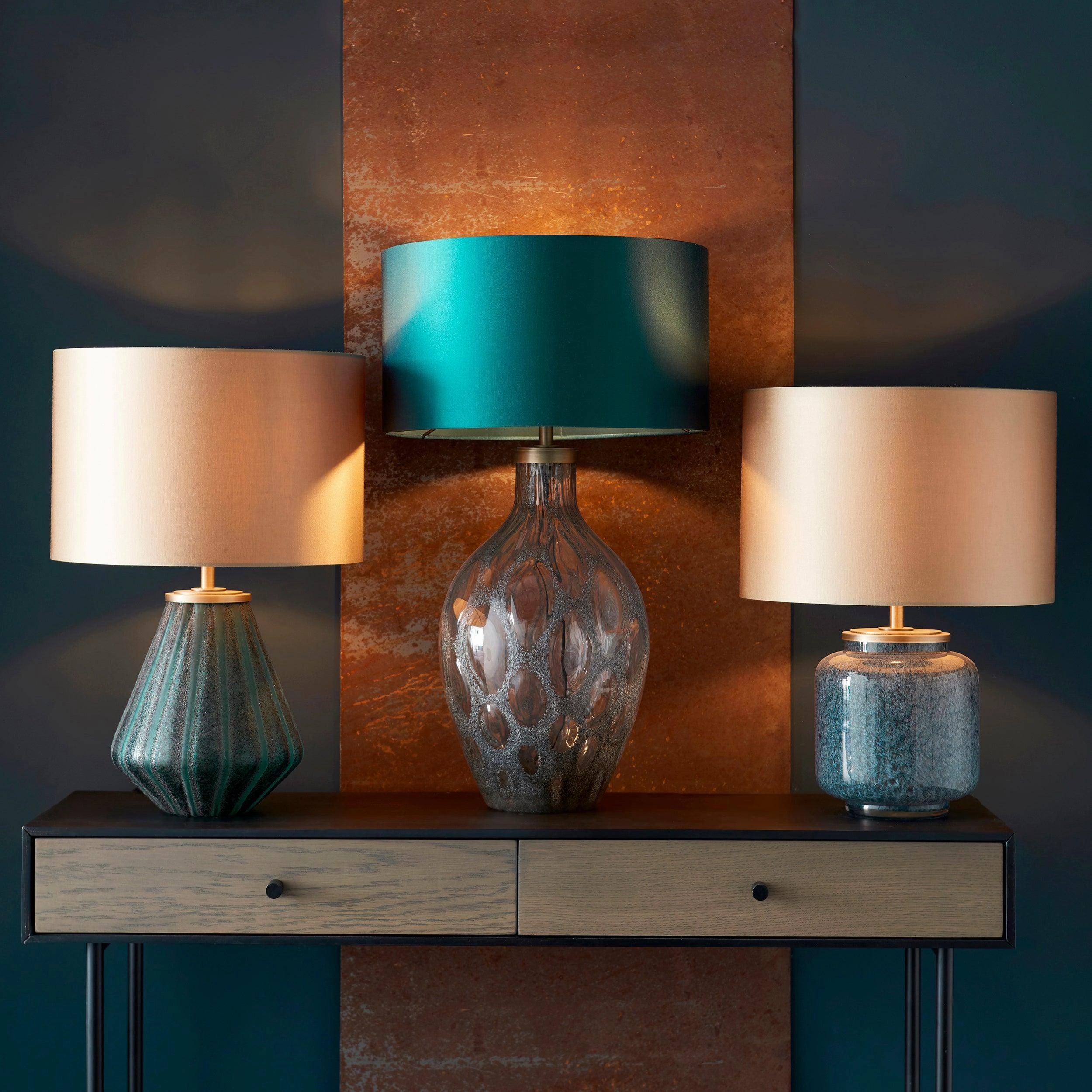 Pleasure Large Charcoal Tinted Glass Table Lamp Base