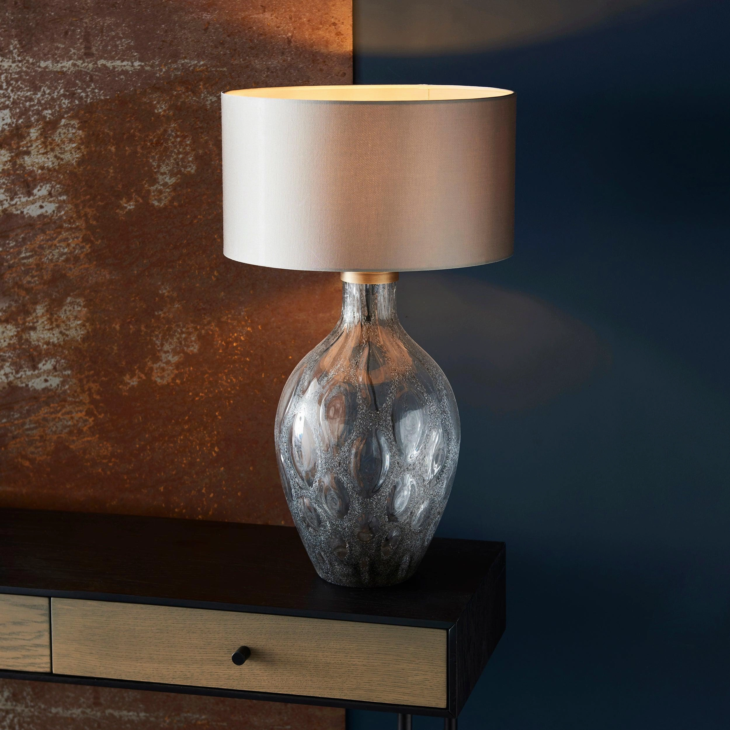 Pleasure Large Charcoal Tinted Glass Table Lamp Base