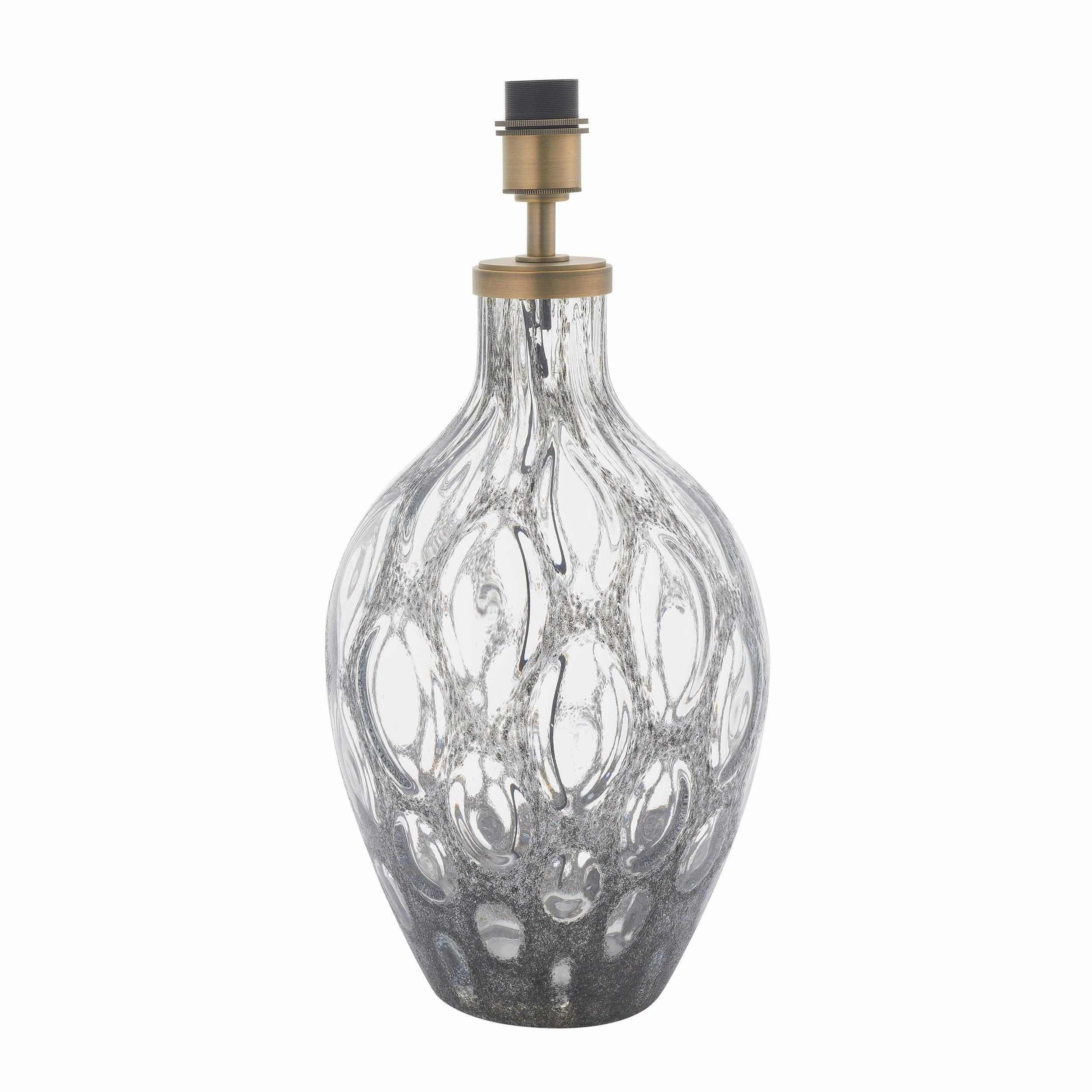 Pleasure Large Charcoal Tinted Glass Table Lamp Base energy-saving LED light