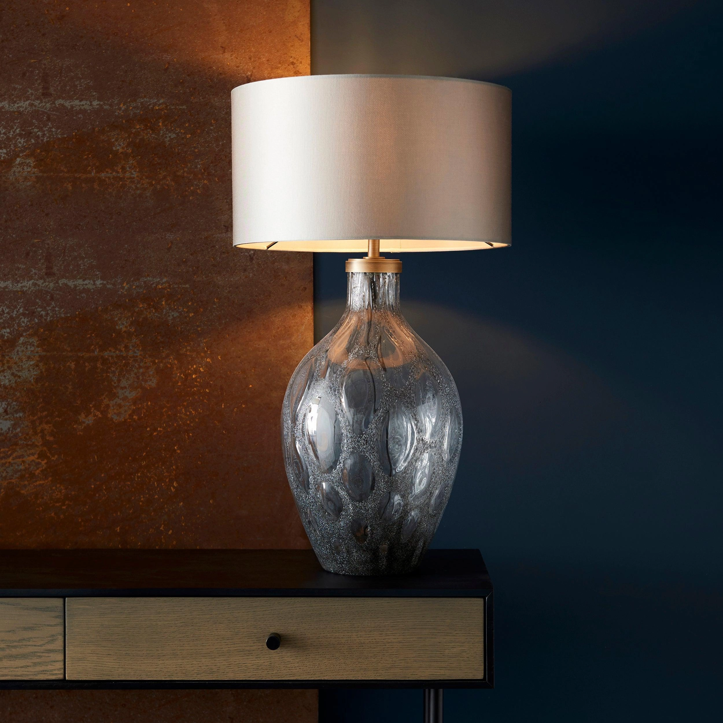 Pleasure Large Charcoal Tinted Glass Table Lamp Base
