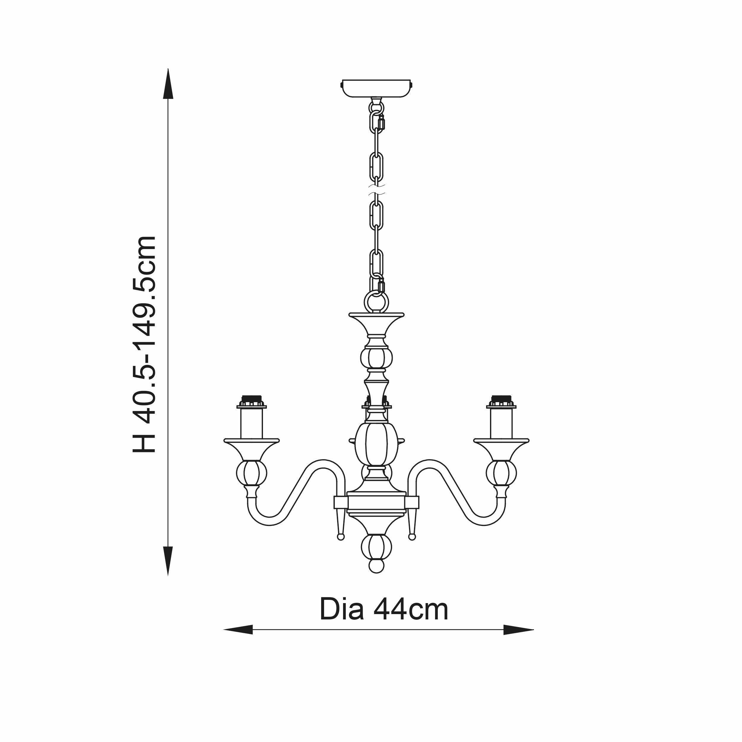 Polina 3 Light Polished Nickel Finish Chandelier