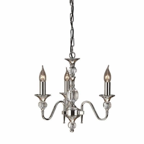Polina 3 Light Polished Nickel Finish Chandelier white ceiling lamp
